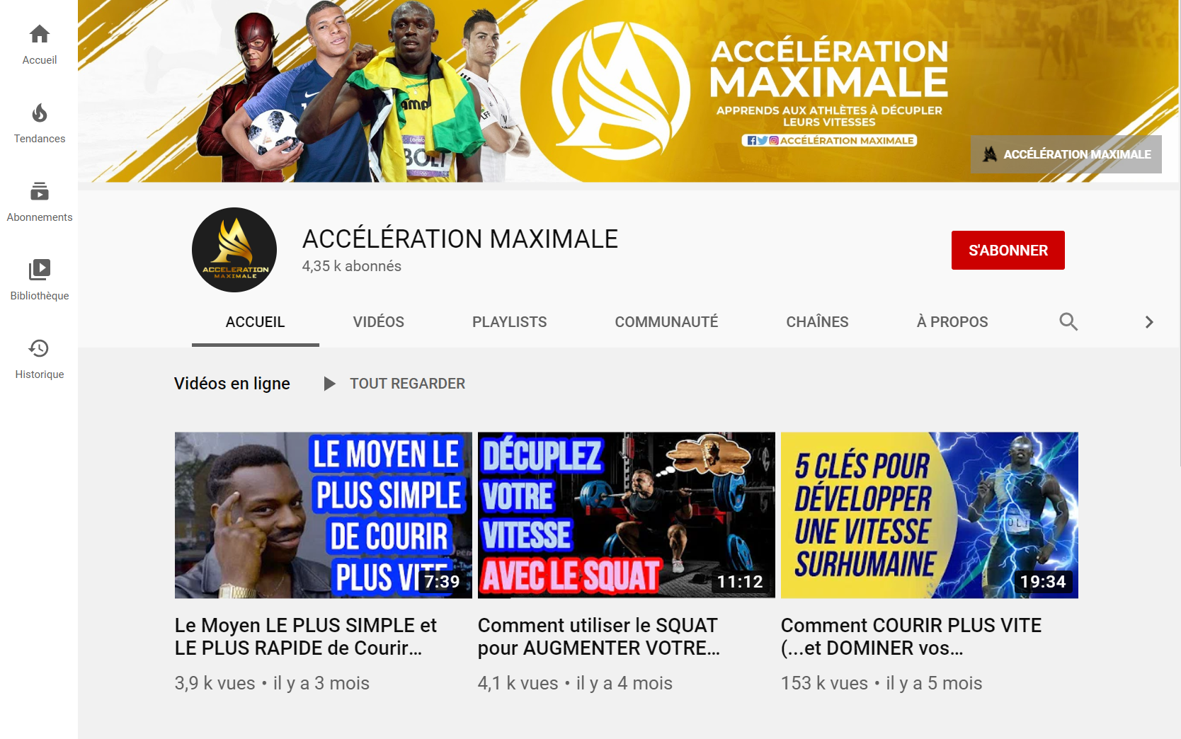Accélération Maximale: Vidéos